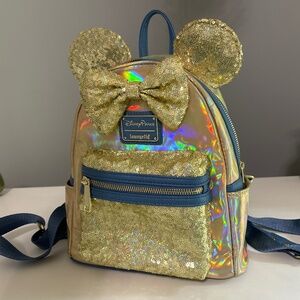 Metallic Gold Disney Loungefly Backpack